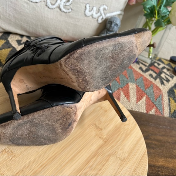 Manolo Blahnik M-Fertiti Fodera Leather Ankle Stiletto Boots EU40/US10 $1,298 - Picture 12 of 13